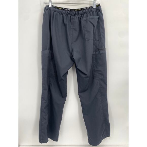 Cherokee Luxe Sport Pewter Gray Scrub Pants Medium Petite - Picture 6 of 9